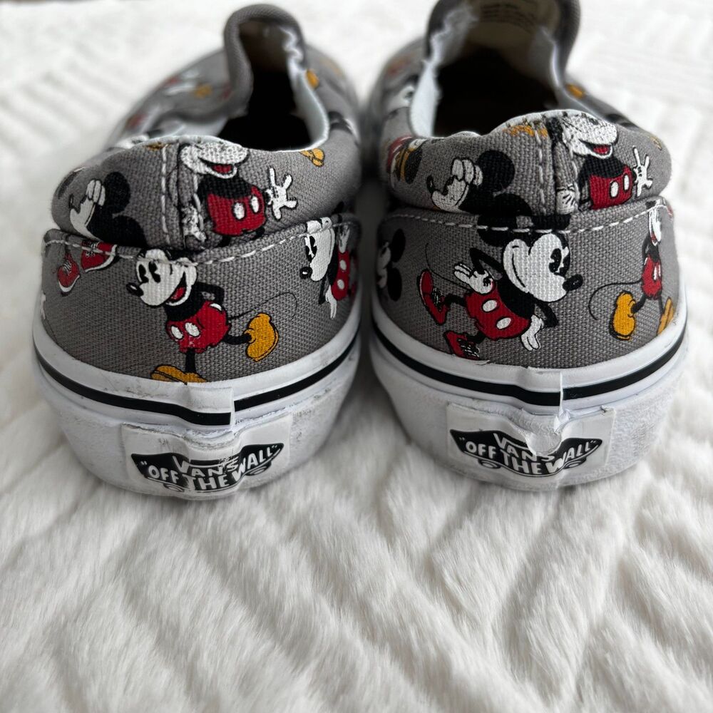 Vans Kids Gray Mickey Mouse Slip-On Sneakers - Picture 3 of 9